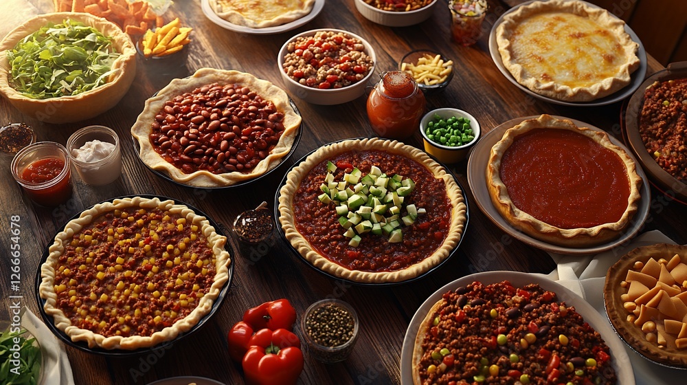 A Delicious Spread of Savory Mini Pies: A Festive Gathering of Flavorful Dishes A Delicious Spread of Savory Mini Pies: A Festive Gathering of Flavorful Dishes