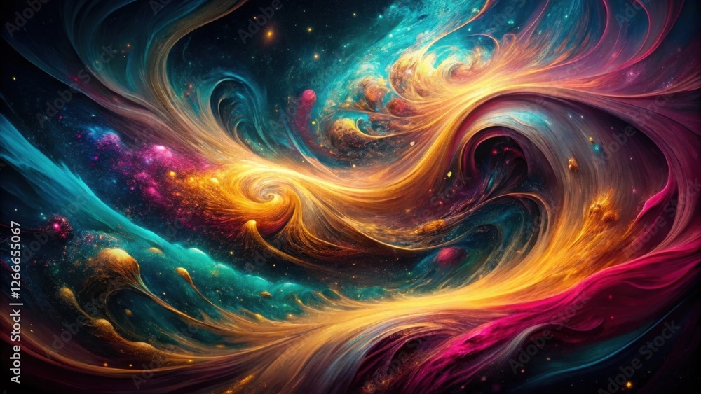 Abstract Cosmic Swirls A Symphony of Celestial Hues and Galactic Nebulae in Vivid Color Abstract Cosmic Swirls A Symphony of Celestial Hues and Galactic Nebulae in Vivid Color