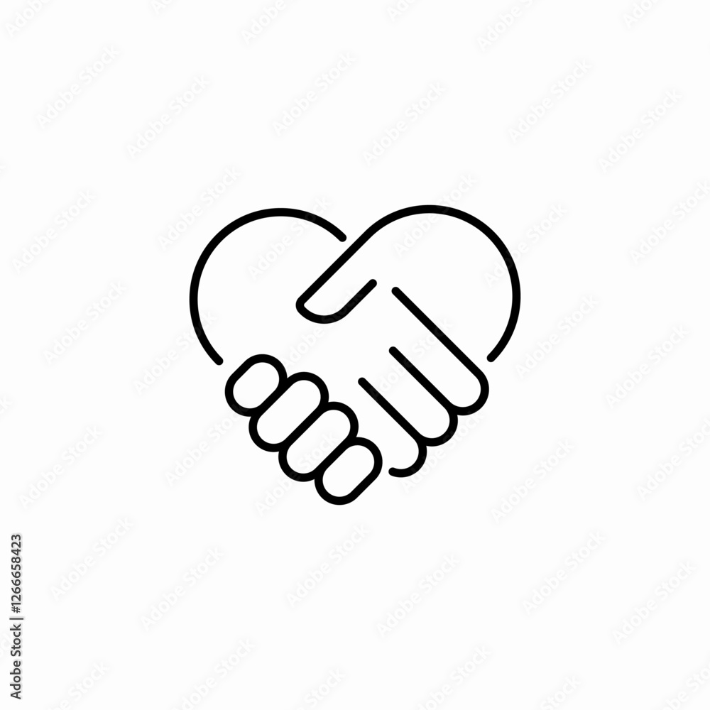 caring agreement icon sign vector caring agreement icon sign vector