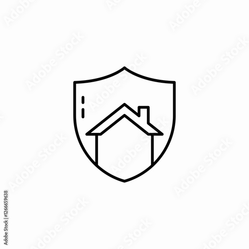 home insure icon sign vector