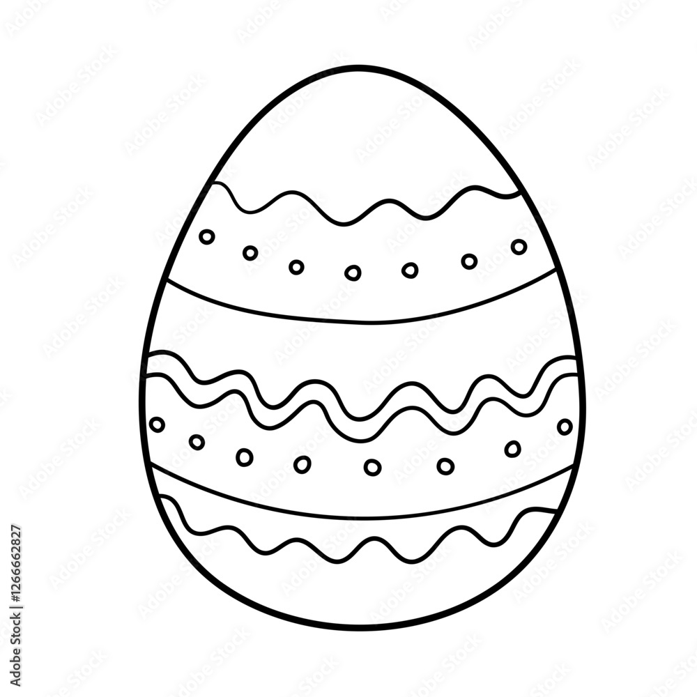 Easter egg painted cartoon doodle illustration Easter egg painted cartoon doodle illustration