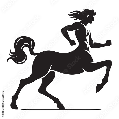 Majestic Centaur silhouette for fantasy and mythology lovers - Centaur illustration - Centaur vector - mythical creature silhouette
