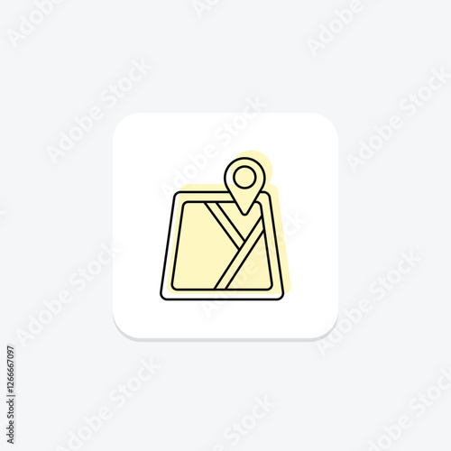 Location color shadow thinline icon, vector, pixel perfect, illustrator file