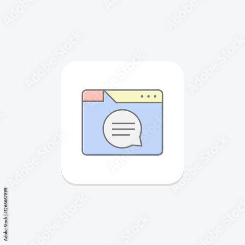 Live Chat lineal color icon, vector, pixel perfect, illustrator file