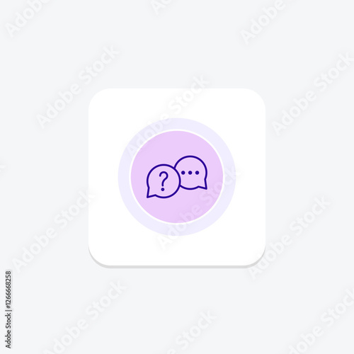 Inquiry color circle icon, vector, pixel perfect, illustrator file