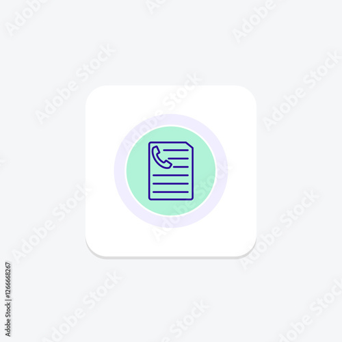 Contact Form color circle icon, vector, pixel perfect, illustrator file