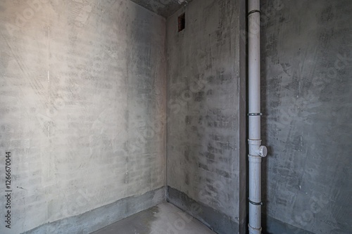 rough repairs for self-finishing. interior decoration, bare walls of the room, stage of construction. interior apartment room