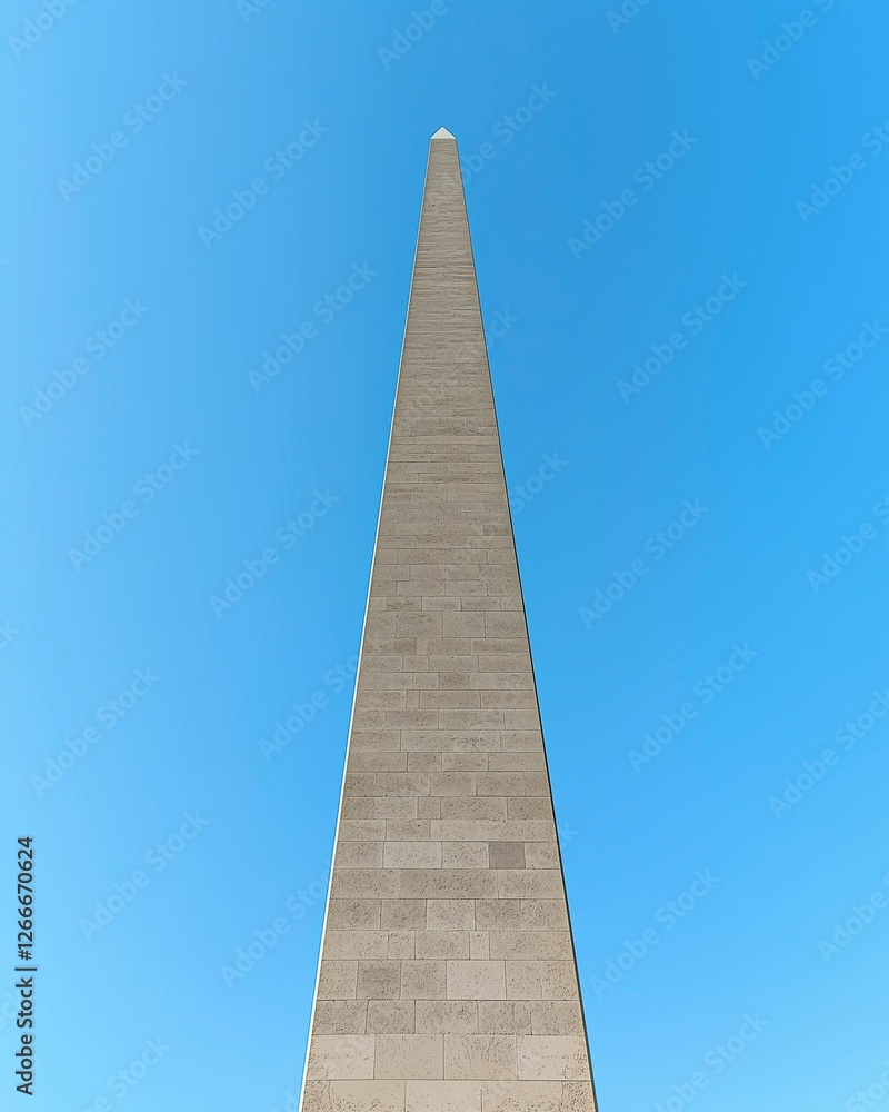 A grand obelisk in Buenos Aires against a clear blue sky, showcasing its towering presence. A grand obelisk in Buenos Aires against a clear blue sky, showcasing its towering presence.