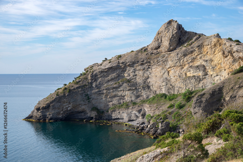 Picturesque Cape Kapchik. Black sea, Crimea