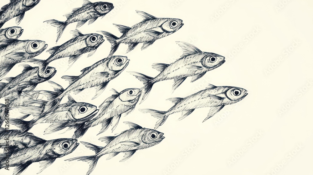 School of Fish: A Monochromatic Aquatic Ballet School of Fish: A Monochromatic Aquatic Ballet