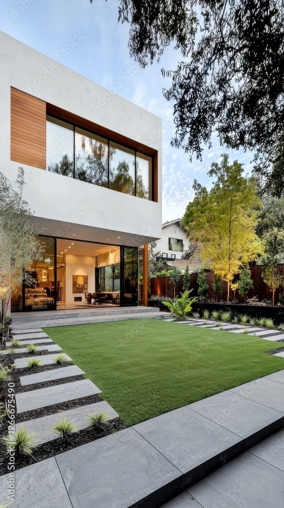Modern Architectural Home with Impressive Garden and Landscape Modern Architectural Home with Impressive Garden and Landscape