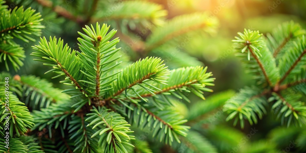 A dense foliage of evergreen trees with delicate and intricate branch patterns in soft focus, Coniferous branches, Natural Textures A dense foliage of evergreen trees with delicate and intricate branch patterns in soft focus, Coniferous branches, Natural Textures