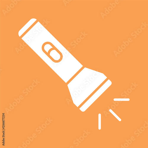 flashlight sign symbol vector flat icon	