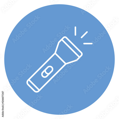flashlight sign symbol vector flat icon	