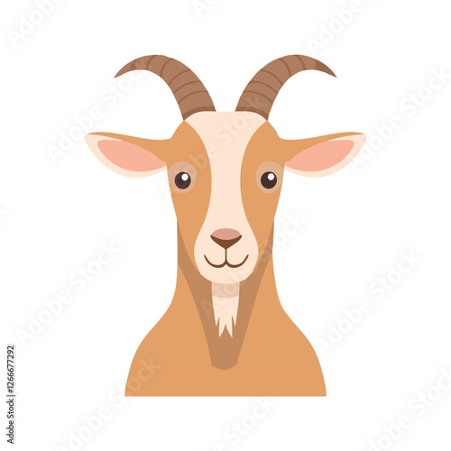 GOAT VECTOR for kids with white background