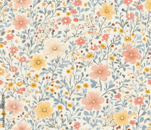 Wallpaper Mural Floral Pattern Design Torontodigital.ca