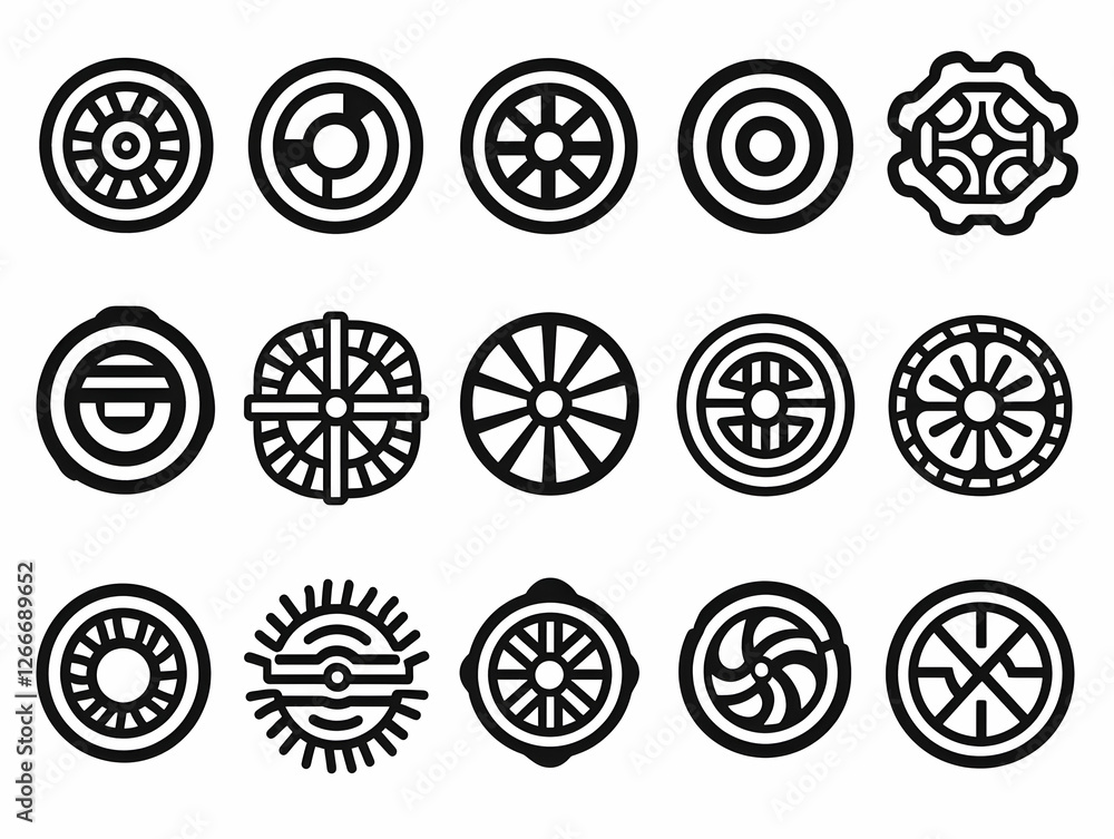 Abstract circular design elements collection Abstract circular design elements collection