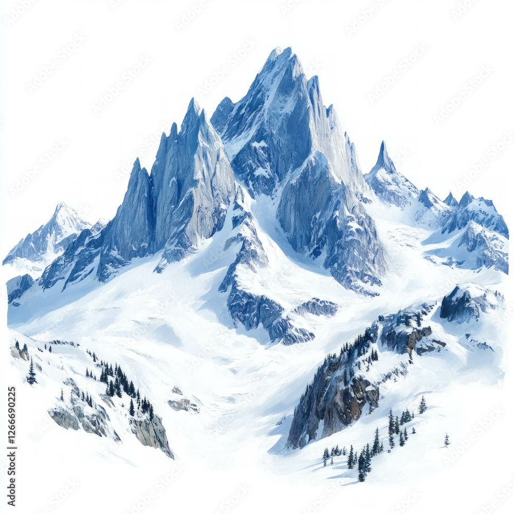 Obraz premium Snow Mountain Isolated
