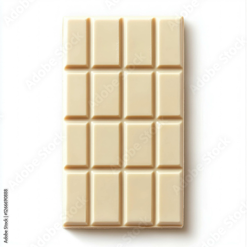 White Chocolate Bar Isolated