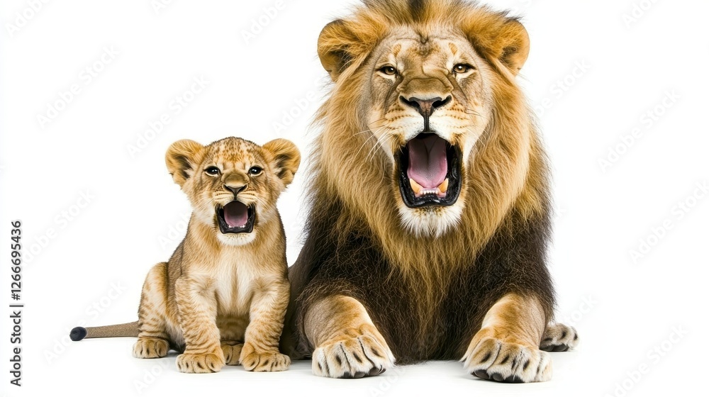 Obraz premium Majestic Lion and Cub