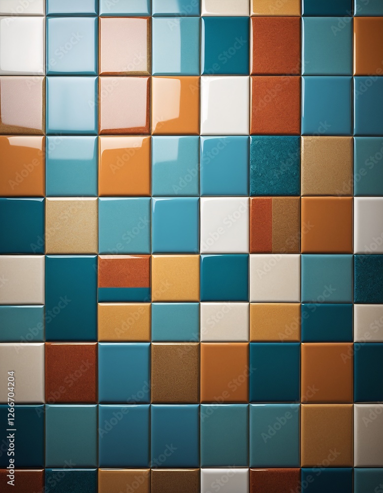 Close-up of high-gloss ceramic tile texture Close-up of high-gloss ceramic tile texture