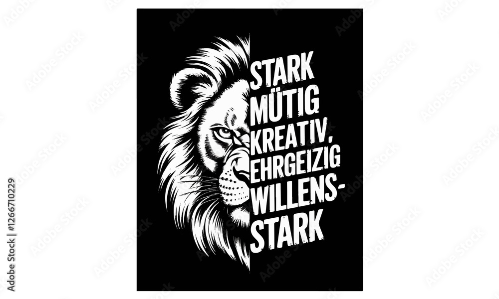 Fototapeta premium black and white tiger t shirt design