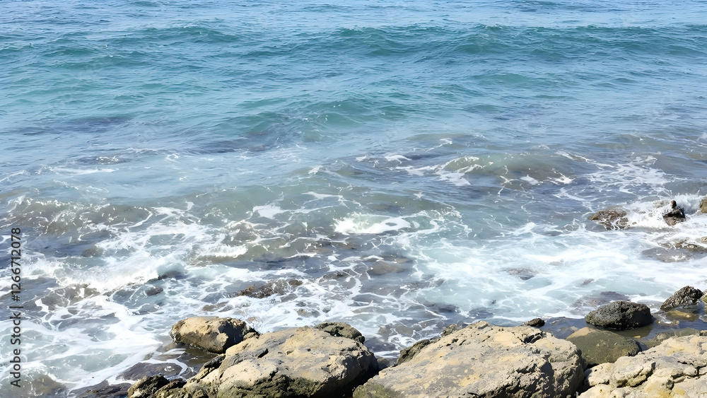 Fototapeta premium Ocean Breeze – A mix of pale turquoise and sky blue, evoking the fresh sea air.