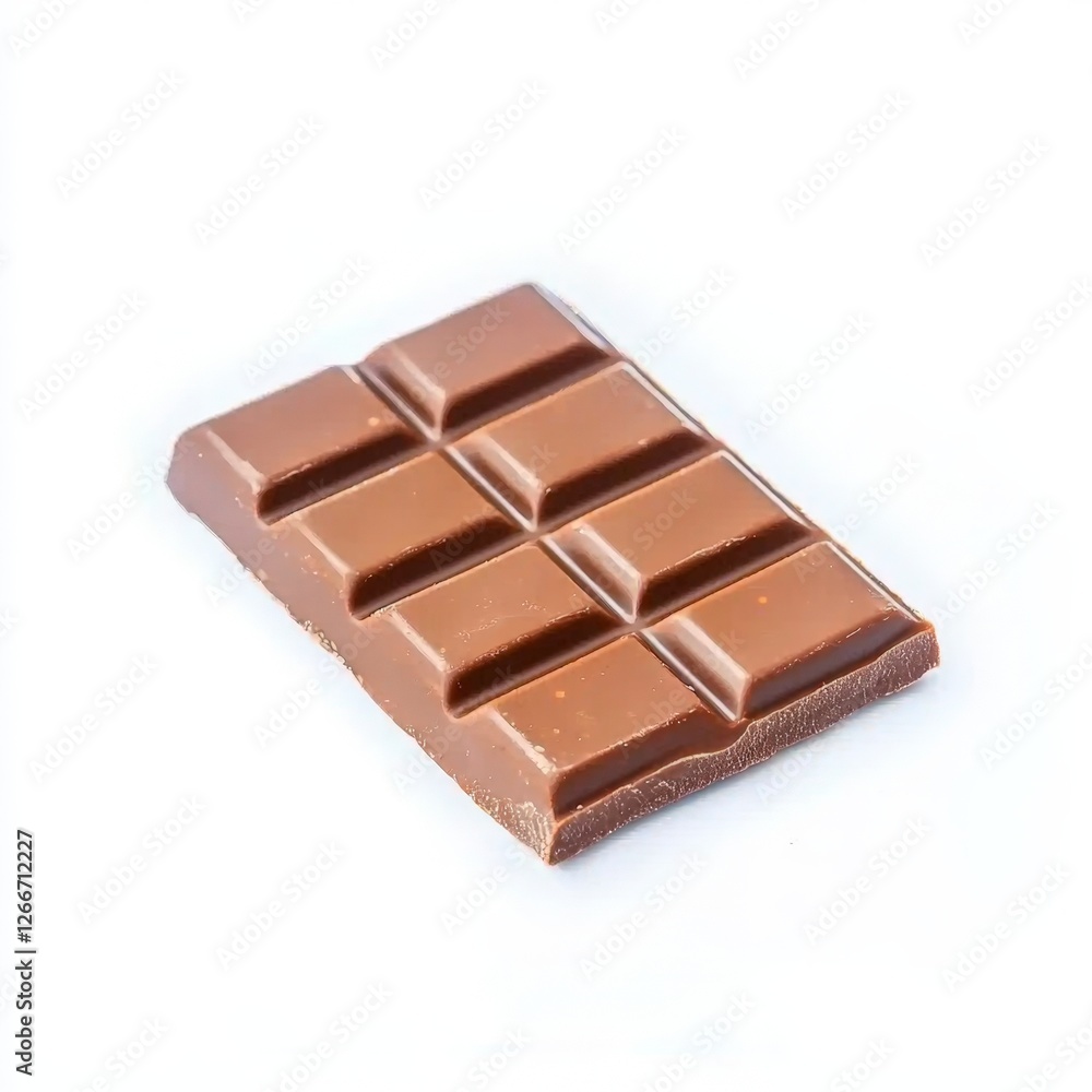 Decadent Rich Chocolate Piece Resting Elegantly on Pure White Background Highlighting Its Glossy Texture and Tempting Indulgence for Sweet Lovers Decadent Rich Chocolate Piece Resting Elegantly on Pure White Background Highlighting Its Glossy Texture and Tempting Indulgence for Sweet Lovers