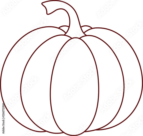 Minimalist Pumpkin Sketch_ Black and White Illustration for Craft Projects"
