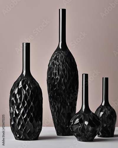 ceramic vase, black ceramic vase, home decor vase, flower pot, home decoration, living room decor, flower vase, cachepot for flowers, modern vase, interior decor, black flower pot, decorative vase, ce photo