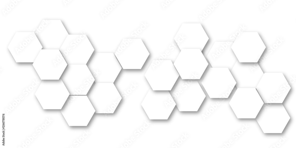 Fototapeta premium white and gray backdrop wallpaper. 3d seamless bright white web cell and triangle abstract honeycomb background. Abstract background with hexagonal geometric hexagon polygonal pattern background.