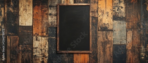 Wallpaper Mural Blank wooden blackboard with rustic chalk texture on a vintage background ideal for writing or drawing activities Torontodigital.ca
