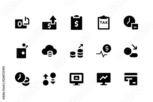 Modern business icons for professional projects