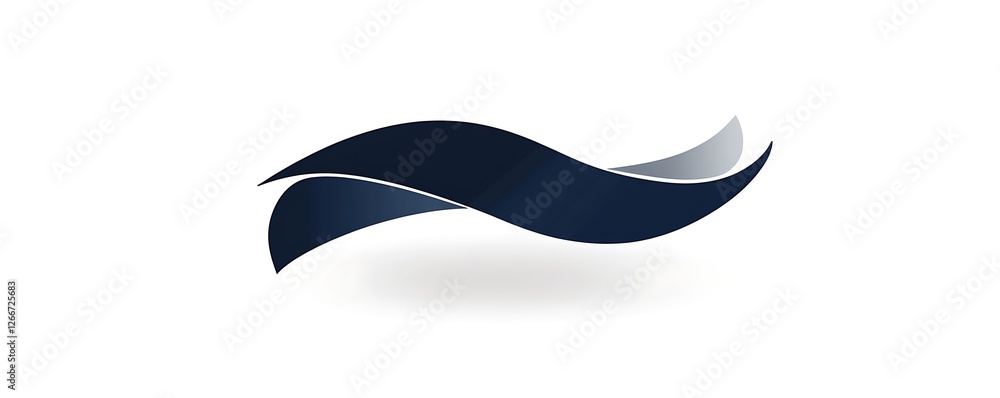 Obraz premium Corporate minimalist logo featuring navy blue and slate gray tones in a clean layout on white