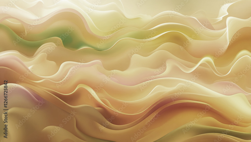Fototapeta premium Abstract waves in warm colors.