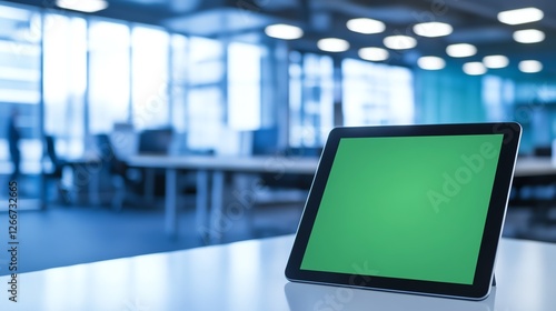 Tablet computer on office desk