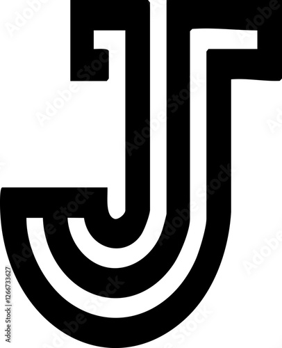 Letter J Outline Logo