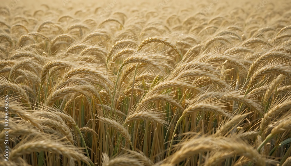 Golden Waves, A Serene Landscape of Ripe Wheat Field in Summer Golden Waves, A Serene Landscape of Ripe Wheat Field in Summer