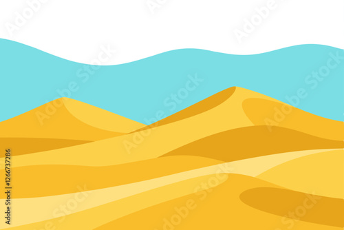 vector illustration of a desert landscape