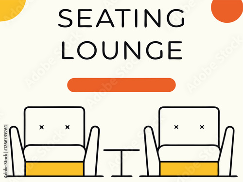 Seating lounge vector illustration