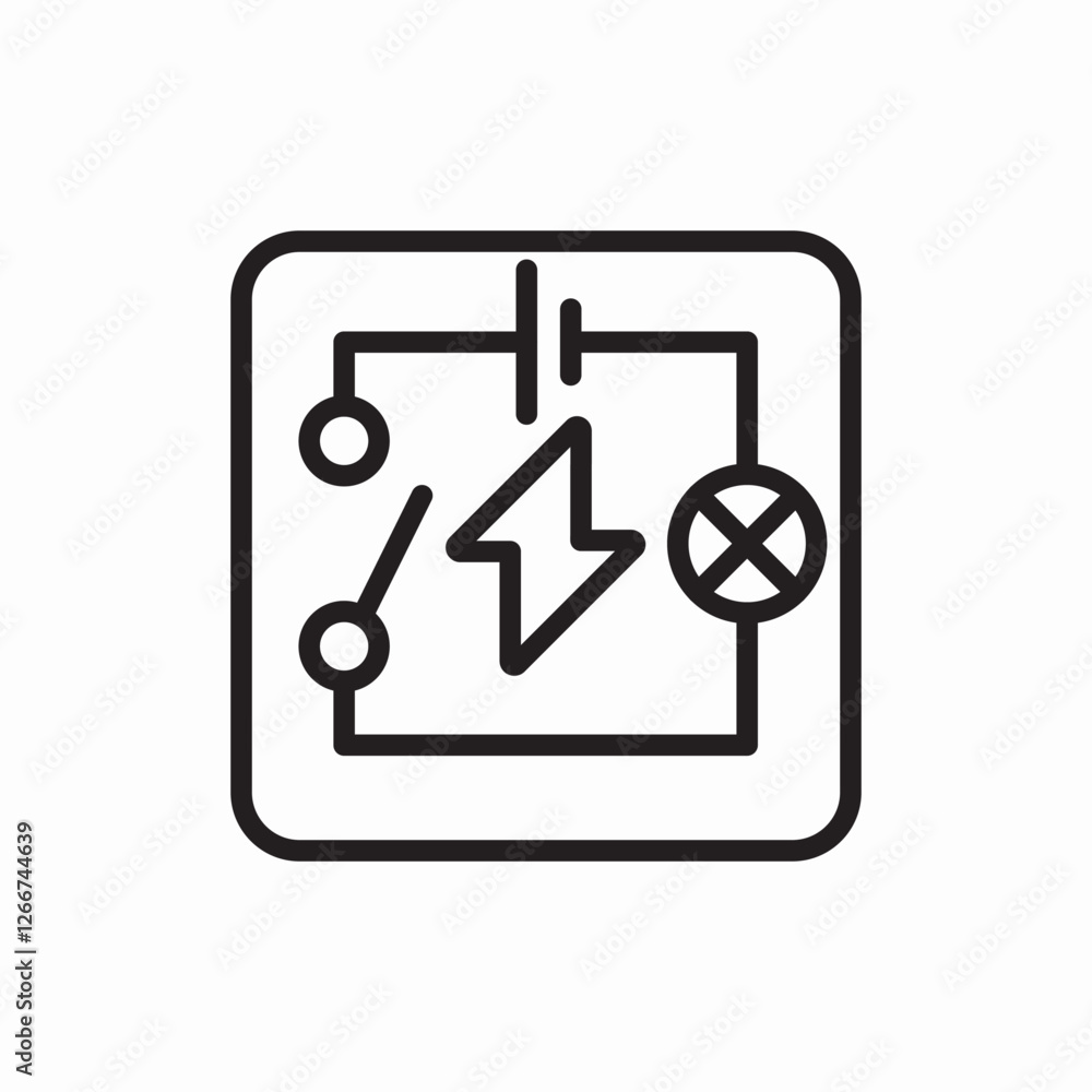 Electric circuit diagram icon vector sign Electric circuit diagram icon vector sign