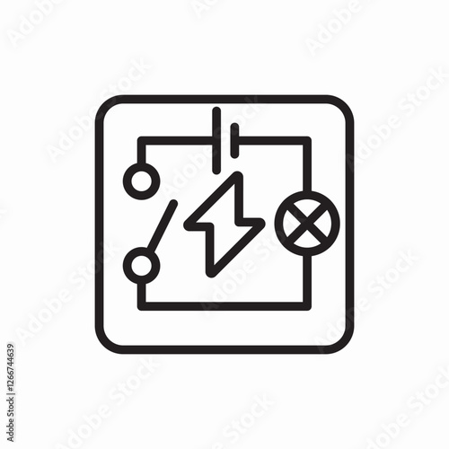 Electric circuit diagram icon vector sign
