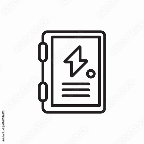 electrical panel icon vector sign