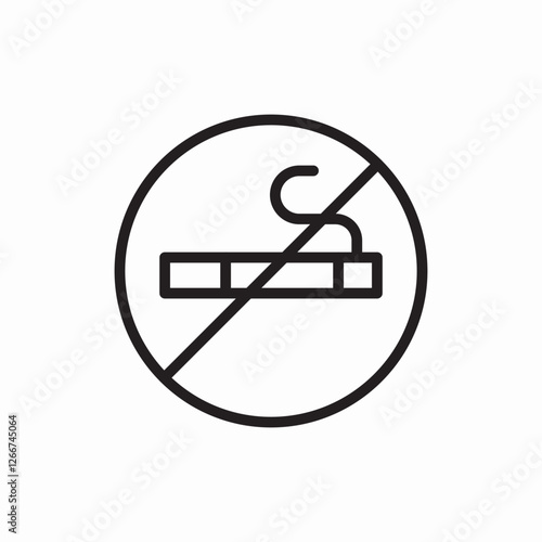 No smoking warning sign icon vector sign