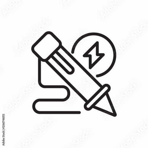 soldering iron icon vector sign