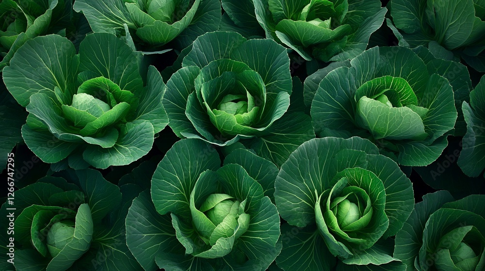 Close-up vibrant green cabbages growing in a field, healthy vegetables Close-up vibrant green cabbages growing in a field, healthy vegetables