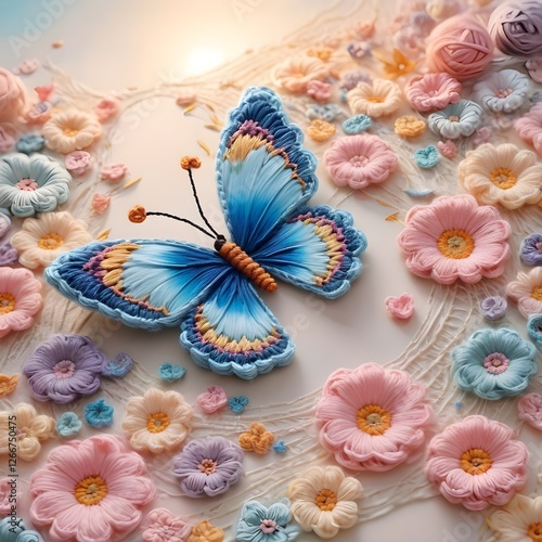 Butterfly crochet art