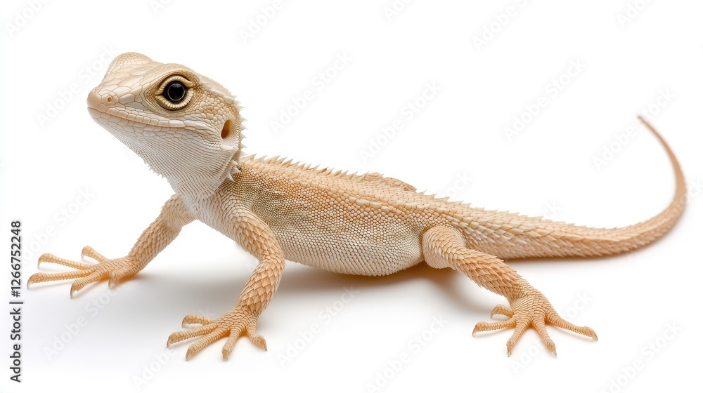 Obraz premium Playful bearded dragon lizard home setting pet photography bright environment close-up view exotic pet concept