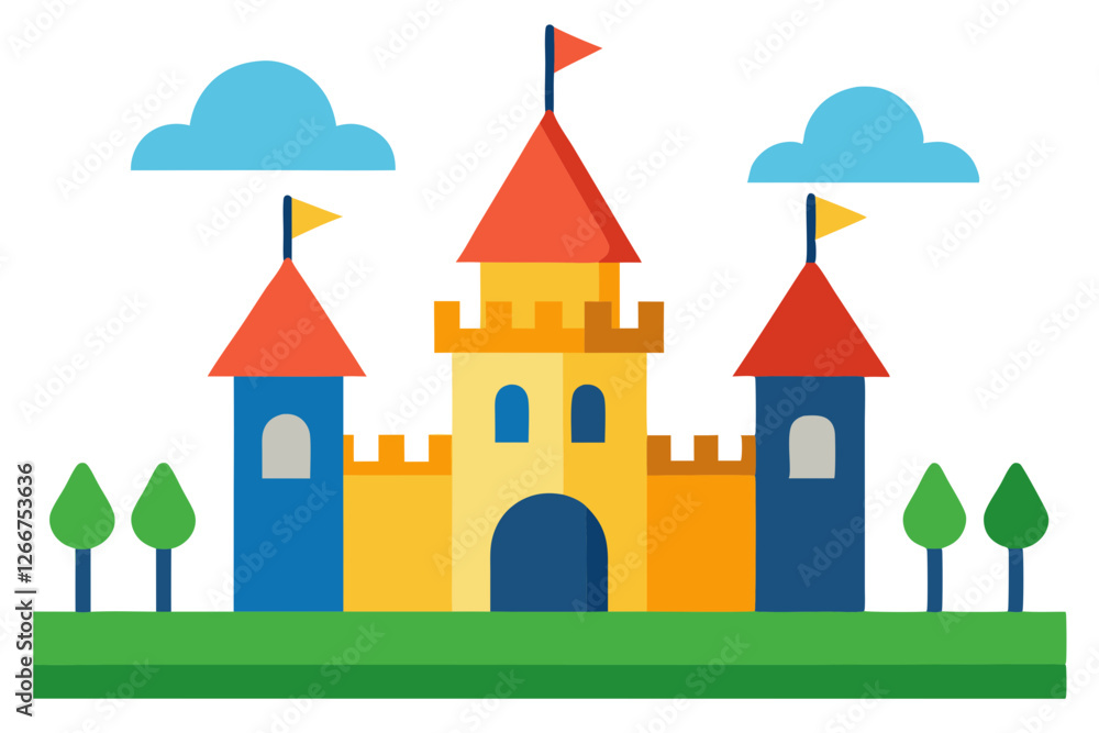 Fototapeta premium castle on the hill