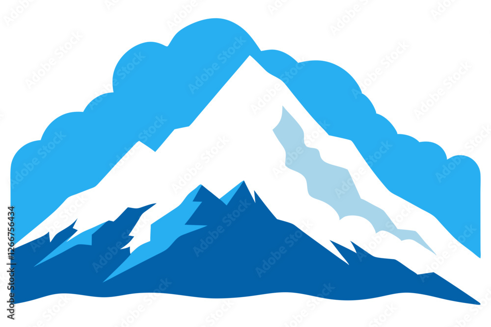 Fototapeta premium mountain landscape vector illustration